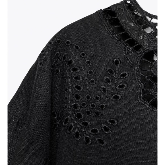 Zara ZW Collection Embroidered Midi Dress - Picture 5 of 6